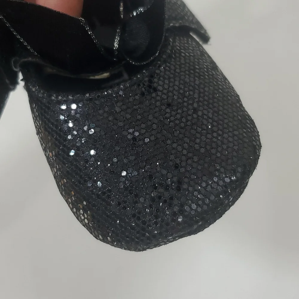 Espirit glittert black shoes 6-12 months